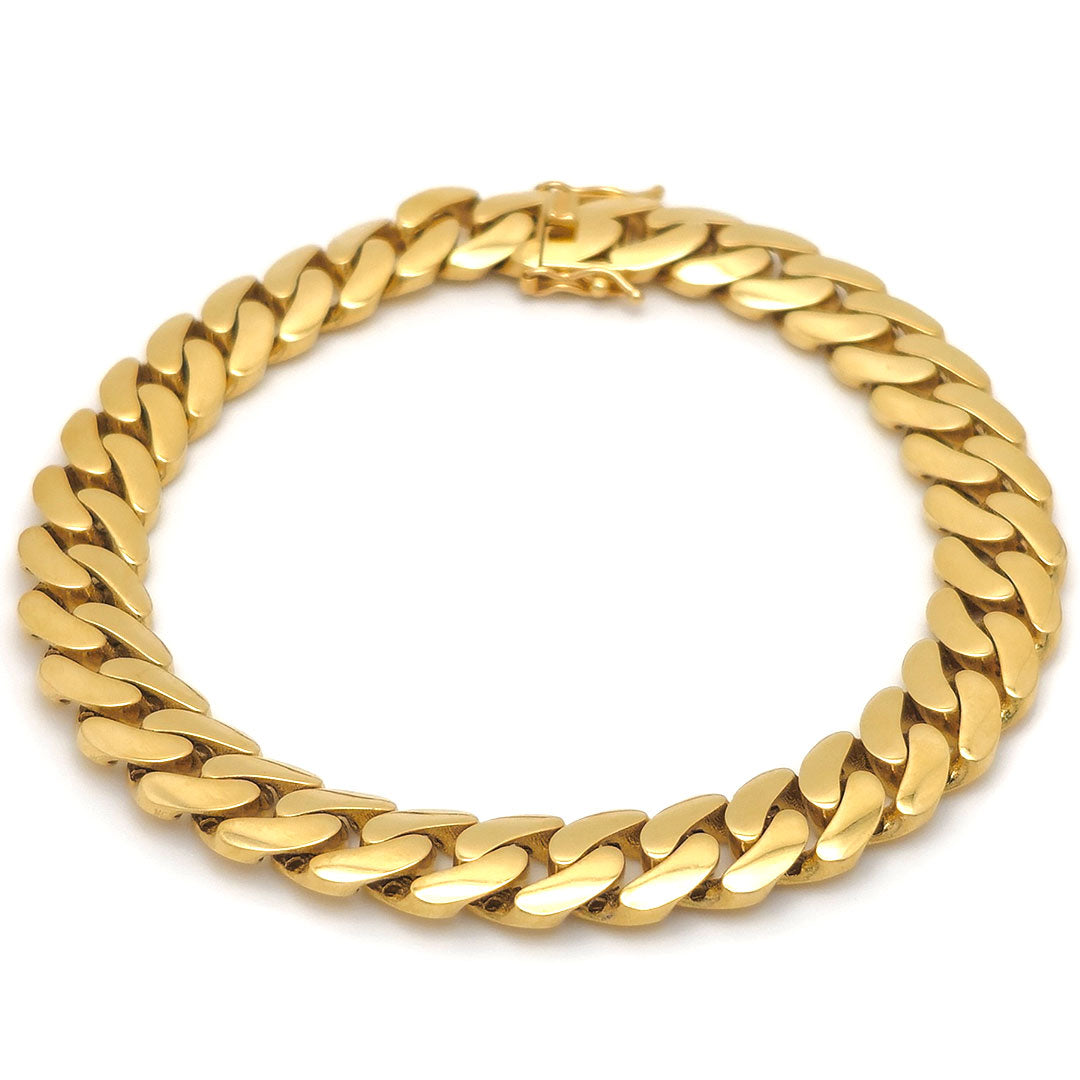 14k Hollow Miami Cuban Link Bracelet 10mm